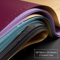 Papier d'emballage pour fleurs imperméable Ouya, 58*58cm, laminé double face, matériau d'emballage pour bouquets floraux, 20 feuilles/paquet