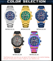 OEM Menerima Pesanan Jam Tangan MINI FOCUS 0411G Pria, Penjualan Terlaris, Merek Ternama, Jam Tangan Mewah Quartz Tahan Air Multifungsi untuk Bisnis