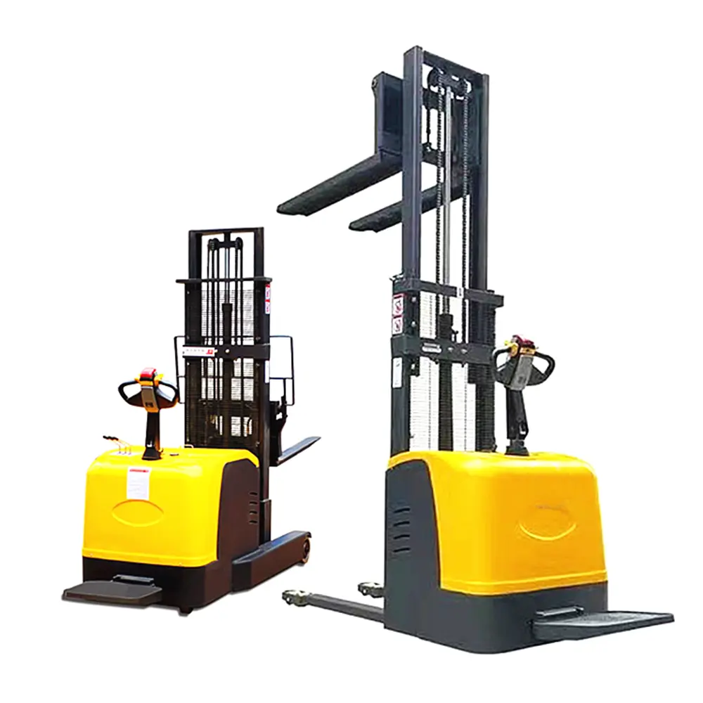 1500kg 1.5 ton 1800kg 1.8 ton battery Powered Stand on Electric Reach Truck electric forklift truck warehouses forklifts