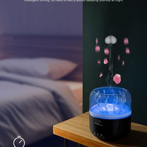 Diffuseur d'arômes JCSY-V77, humidificateur à lumière LED alimenté par USB, 0,5 l, pour la maison et la chambre à coucher, avec anneau de pulvérisation d'huile essentielle - Product Image 2