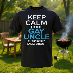 Camiseta Keep Calm I Am The Gay Uncle Everybody Talks About - Product Image 3
