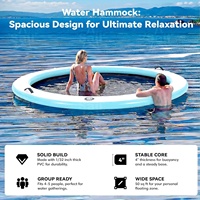 Hamac flottant en maille gonflable pour piscine, transat aquatique portable, lit flottant pliable, canapé confortable pour extérieur, plage, lac