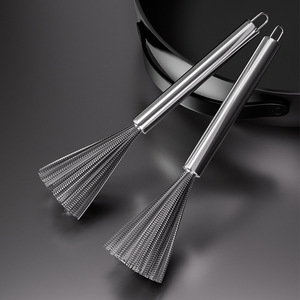 Stainless Steel Pot Scrubber Long Handle Steel Wire Brush For Pan Cleaning - Product Image 4