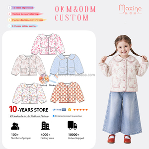 Veste matelassée vintage rouge à carreaux avec nœud pour filles, col Peter Pan, vêtement d'extérieur décontracté pour enfants avec poches à rabat en dentelle - Product Image 5
