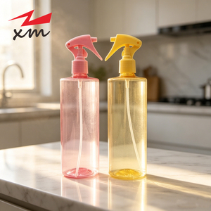 Bouteille pulvérisatrice personnalisée colorée avec gâchette 28/410, flacon pulvérisateur en <span class=keywords><strong>plastique</strong></span> de 500 ml avec mini-gâchette à épaule plate - Product Image 1