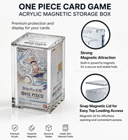 Boîte en acrylique écologique XC pour Bandai One Piece OP05 Japanese OPCG Booster Box TCG Card Box