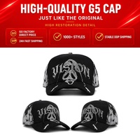Cappelli OEM ODM 5 Panel a Frame con visiera larga in suede nero Mago G5 Gorra 31 Hats HEAVENS WRATH Originales X Rude Awakening 31 Hats