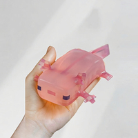 Jouet sensoriel anti-stress souple rose transparent en TPR pour le bureau