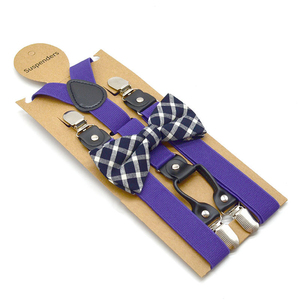 Adult Unisex Suspender Bow Ties Set Custom Logo Polyester Y Straps Metal Clip-on <strong>Braces</strong> Suspenders <strong>for</strong> <strong>Men</strong> Women Bowtie Set - Product Image 5