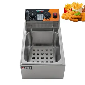 EH81DK Professional Countertop 6L Deep Fryer Potato Chip Fryer Electrical Deep Fryer with timer and on off switch