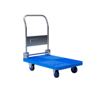 Carretilla de Mano Resistente, Plataforma de Transporte para Almacén, Carretilla de 4 Ruedas