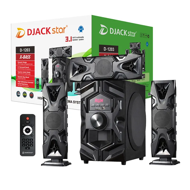 DJACK STAR D-1203 heißer Verkauf starker <span class=keywords><strong>Bass</strong></span> 3.1 Heimkino-Sound System lautsprecher Afrika Hifi-Lautsprecher