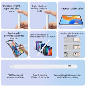 ปากกาสไตลัสอเนกประสงค์แบบสัมผัสหน้าจอ เหมาะสำหรับ iPad, Android, Windows พร้อมระบบป้องกันการสัมผัสโดยฝ่ามือ ใช้ได้กับสมาร์ทโฟนที่มีปากกาสไตลัส - Product Image 2