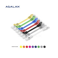 Kabel Patch UNIQFIBER Tembaga Bebas Oksigen RJ45 Cat6.A U/UTP 26AWG LSZH 1m 10GBase-T 550MHz T568B Kabel Ethernet Lurus
