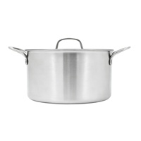 Batterie de cuisine Golden Key en acier inoxydable 3 plis martelé SUS304, casseroles et poêles avec couvercle en verre, fabrication OEM, vente en gros