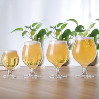 Verres à bière belges en sodalime haute qualité, style américain, 210 ml, avec tige, imprimés sur mesure, faits à la main, pour les fêtes