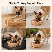 Bol pour animaux de compagnie en silicone en forme d'animal BPlus, base monobloc avec languette de retrait, paroi profonde pour garder les croquettes et l'eau pour chien et chat