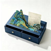 Boîte surprise sirène personnalisée style livre avec ruban, illustrations couleur, carton ondulé haut de gamme, jouets de collection, boîte rigide réutilisable