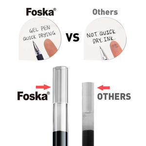 Foska, impugnatura in gomma Premium Non tossica e priva di acidi, penne in Gel da 0.5mm per scrivere schizzi di sottolineatura per appunti - Product Image 4