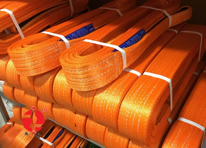 헤비 듀티 폴리에스터 플랫 웨빙 슬링 와이드 바디 50t 40 톤 30 톤 끝없는 패턴 리프팅 슬링 - Product Image 4