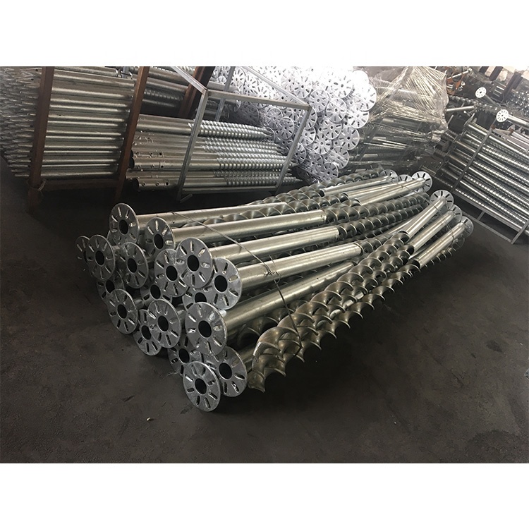 Оцинкованная стальная заземляющая винтовая свая, оцинкованная заземляющая винтовая опора, анкер