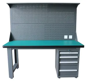 Mesa de operaciones portátil de fábrica, mesa de embalaje, banco de trabajo Antiestático de metal con cajones