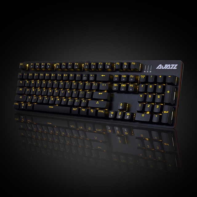 Ajazz AK687 104-Key Wired Keyboard LED Backlight Gaming Mechanical Keyboard for Computer Office/Game
