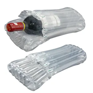 Inflatable Red Wine Bag Plastic Packaging Protects Transport Air Cushion Bag For Wine Bottles