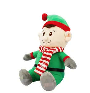 Giocattoli personalizzati per regali di bambole elfo di natale in peluche ripiene OEM