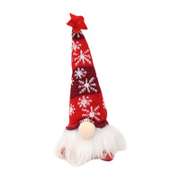 Figurine de gnome lumineuse à jambes tombantes avec étoile, pour décoration de table, cheminée, maison, Noël, hiver, cadeau