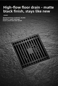 Sifone per doccia grigio anti-odore per bagno, universale, di grandi dimensioni, per il trasferimento del tubo di <span class=keywords><strong>scarico</strong></span> - Product Image 5