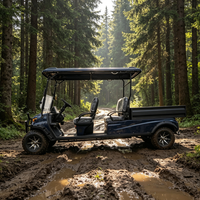 Voiture de golf électrique tout-terrain Rainbow 72V certifiée CE, freins à disque, 4 places personnalisées avec compartiment arrière, 30 km/h, autonomie 70-90 km