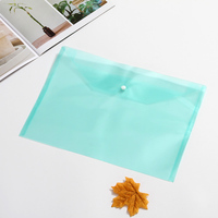 Startrichest Regreso a la escuela Oficina Colorido Botón a presión transparente Sobre impermeable Documento de plástico Portador de archivos Carpeta de bolsas