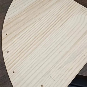 Panel de madera de pino en forma de abanico, forma irregular para decoración del hogar, uso en sala de estar, tablas de madera maciza BH 288 - Product Image 2
