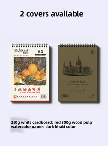 Daqian Tùy Chỉnh 280G <span class=keywords><strong>A4</strong></span> <span class=keywords><strong>A4</strong></span> <span class=keywords><strong>A4</strong></span> Kích Thước Phác Thảo Giấy Xoắn Ốc Vải <span class=keywords><strong>Pad</strong></span> Cho Nghệ sĩ 'Vẽ Và Sơn Sơn Dầu Sơn Acrylic - Product Image 2