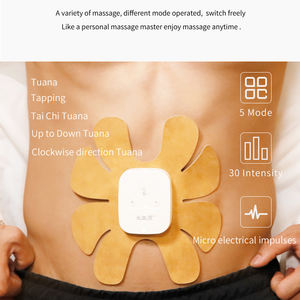 EMS Micro current <span class=keywords><strong>Wireless</strong></span> <span class=keywords><strong>Tens</strong></span> Stimulator Gerät Fitness Bauch muskel <span class=keywords><strong>massage</strong></span> gerät Physiotherapie-Ausrüstung Leder Pink/Braun - Product Image 2