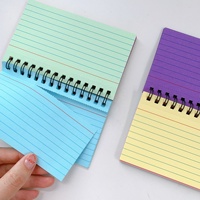 Bloc-notes en spirale coloré créatif pour école de bureau personnalisé cahier personnalisé 50 feuilles de papier de ligne fournitures de papeterie