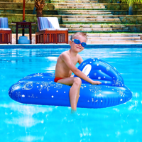 Lit flottant gonflable portable avec design bateau à moteur, en PVC écologique, jouet de bain et de jeu pour enfants