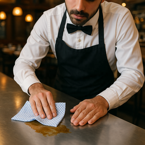 Handuk pencuci piring dapur sekali pakai, kain pembersih dapur sekali pakai untuk membersihkan noda minyak di industri katering - Product Image 5