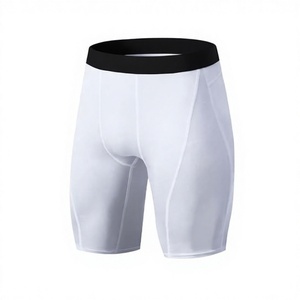 Men's Solid Hot Quick-Drying Compression Sports Shorts Elastic Waist Fitness Stretch Basketball Shorts Pockets Casual Style OEM - Product Image 2
