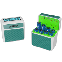 Chargeur de batteries pour piles rechargeables au lithium-ion AA et AAA 1,2 V et 1,5 V, chargeur 8 emplacements pour piles Ni-MH