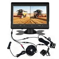 Système de caméra de recul AHD à écran partagé IPS de 7 pouces, DVR 2 canaux, 2 LED/IR vision nocturne, 1080P, étanche, garantie 1 an