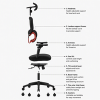 Fauteuil de direction ergonomique pivotant et réglable en maille, avec dossier haut, pour bureau à domicile, avec fonction de levage électrique