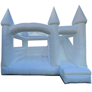 Pure White Jumping Inflatable Bounce House Bouncy Castle Với Slide Đối Với Trẻ Em Ngoài Trời Sử Dụng Tiệc Cưới Sử Dụng - Product Image 2