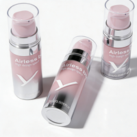 Bouteilles à pompe sans air en plastique personnalisables avec logo, vides, 5 ml, 10 ml, 15 ml, en PP, pour crème pour le visage, nettoyant, cosmétiques, lotions
