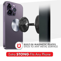 Soporte para teléfono móvil con logotipo personalizado para carrito de golf y gimnasio, soporte para móvil ajustable con rotación de 360 con imán de doble cara, soportes para teléfono móvil