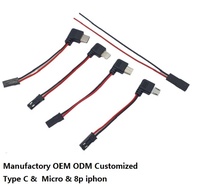 Manufaktur OEM ODM individuelles flaches FPC-USB-Kabel ultradünnes Mikro-Kabel Typ c Zender 90-Grad-Kabel