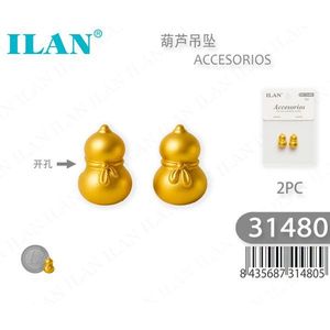 Ciondolo a Forma di Zucca Ilan, Set da 2 Pezzi, Accessorio per Gioielli Placcato Oro - Product Image 1