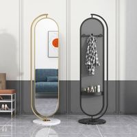 Miroir de dressing elliptique en verre, design contemporain et moderne, personnalisable, pleine longueur, pour décoration de salon