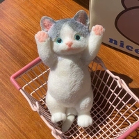 Mochi Squishy Cat Squeeze Toys Nouveau Design Jumbo Fluffy Stretch Soft Fidget Stress Relief Toys Squish Cat Anti Stress Toys